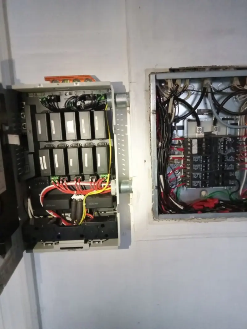 Electrical panel upgrade completed for Security Camera Wiring in Willow Oak